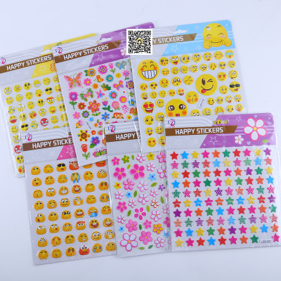 A variety of cartoon bubble stickers new three-dimensional stickers