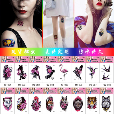 Wholesale Cartoon Cute Flower Arm Waterproof Tattoo Stickers Customized Children's Colorful and Fresh Tattoo Stickers Water Transfer Printing