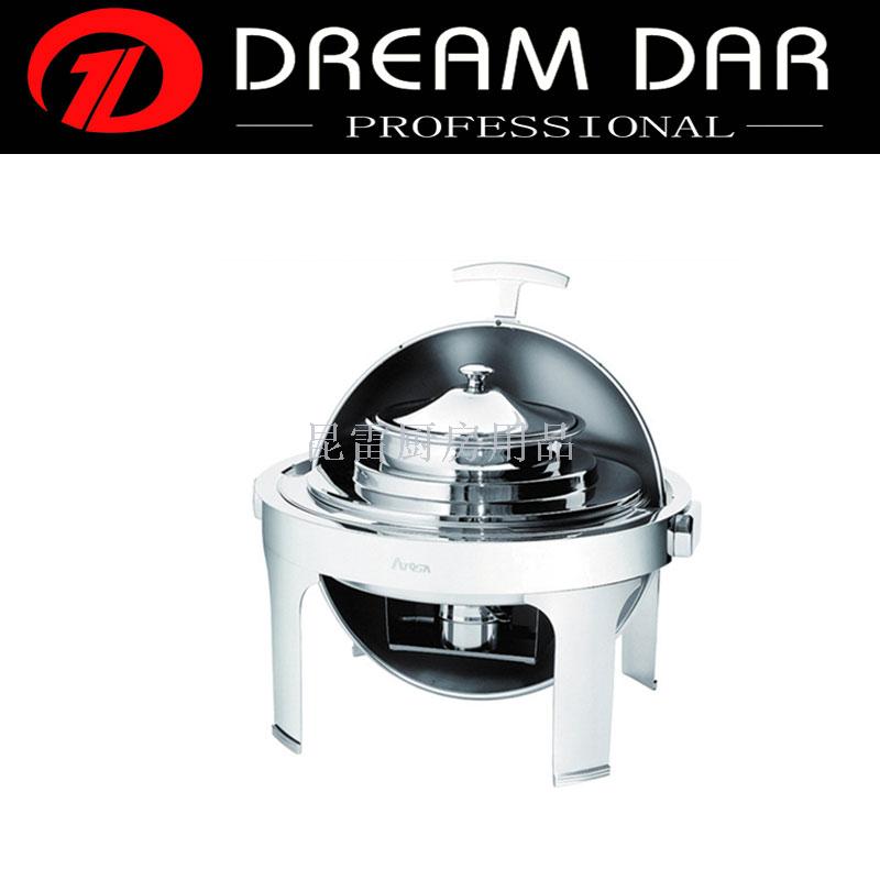 全钢圆形自助餐炉/接水型 酒店保温炉