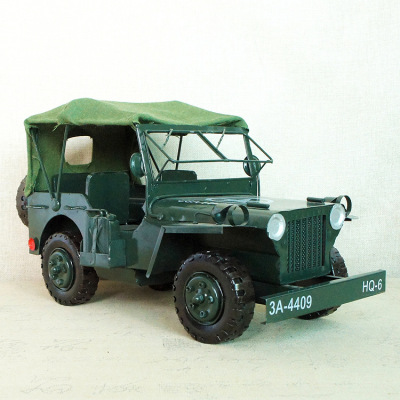 Factory Hot Sale National Army General Car Army Green Jeep Model Home Decoration One Piece Dropshipping