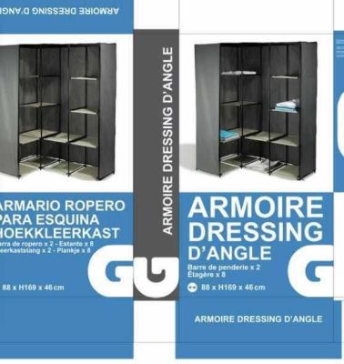 Dressy 13 galvanized pipe corner wardrobe combination storage cabinet