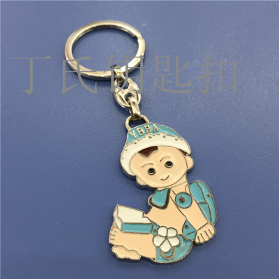 Guangdong Factory Direct Sales South American Cartoon Dripping Oil Zinc Alloy Key Ring Baby Cartoon Dripping Oil Metal Keychains