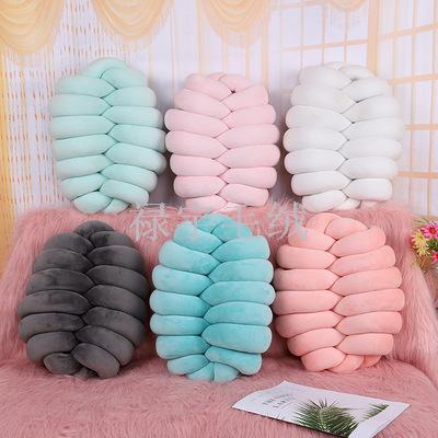 Danish ins hot style knotted ball pillow hand-knitted cushion