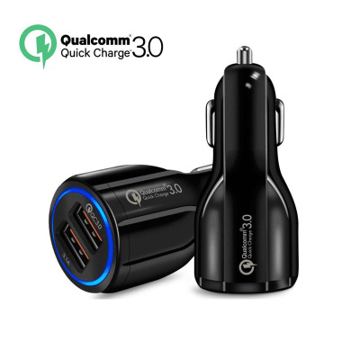 Car charger qc3 0 quick charger dual port 3.1a Car charger with lamp Car charger lotus bowling cart charger
