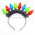 ZD Party Supplies LED Light Bulb Head Buckle Colorful Headband Halloween Christmas Rotating Head Buckle