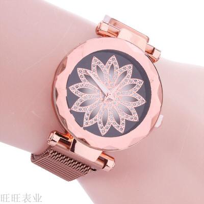 A cross - border hot style fortune turn watch female hot Korean fashion trend belt quartz watch manufacturers