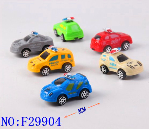 new shopping mall stall foreign trade children‘s toys wholesale pull back car police real color pad printing f29904