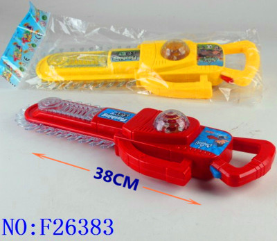 Children's market toys wholesale electric lights music saw F26383