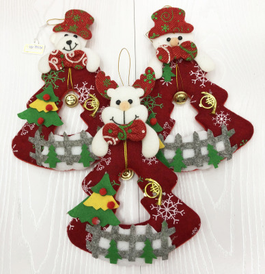 Christmas Pendant Fabric Christmas Tree Ornaments Ring ornaments Christmas cloth tree