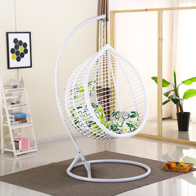 YRG Hanging Basket Rattan Chair Coarse Rattan Single Balcony Indoor Cradle Chair European Adult Bird's Nest Swing Glider