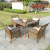 Savages valley outdoor rattan furniture leisure balcony luxury rattan chair five villa garden dining tables and chairs