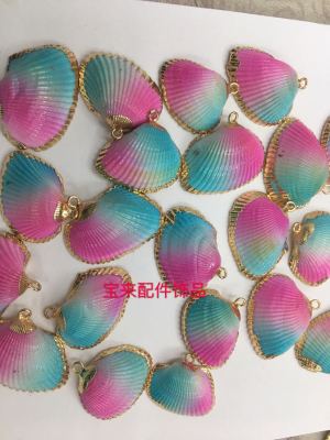 Natural Conch Shell Electroplated Edge