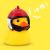 Small yellow duck with full hsinchu dragonfly helmet