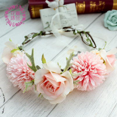 Jia orchid ring hot style imitation flower headband bridal garland hair accessories fast selling through amazon