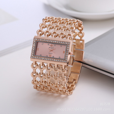 High-End Fashion Diamond-Embedded Digital Bracelet Watch Quality Trend Women's Quartz Watch Student Watch