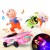 Electric spider skateboard universal rotation rolling sound and light automatic walking fall down children's cartoon toys