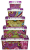 602 Crisper Colorful Geometric Flamingo Printing 5-Piece Set of Preservation Box Plastic Foodstuff Box