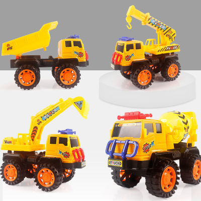 Zhienbao puzzle model toy can be disassembled and assembled with one or more pieces of push - slide engineering vehicle