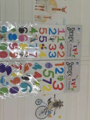 3D Digital Stickers Letter Sticker Cartoon Stickers for Children Decorative Room Stickers