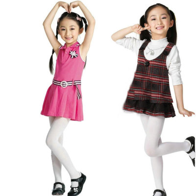 Children's White Dance Tights Pure Color All-Matching Kid's Socks Velvet Body Stockings Foot Tao 1688 Supply Pinduoduo School