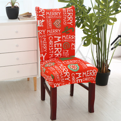 Christmas Santa Claus stretch chair cover all-purpose all-inclusive party supplies Christmas holiday Christmas tree