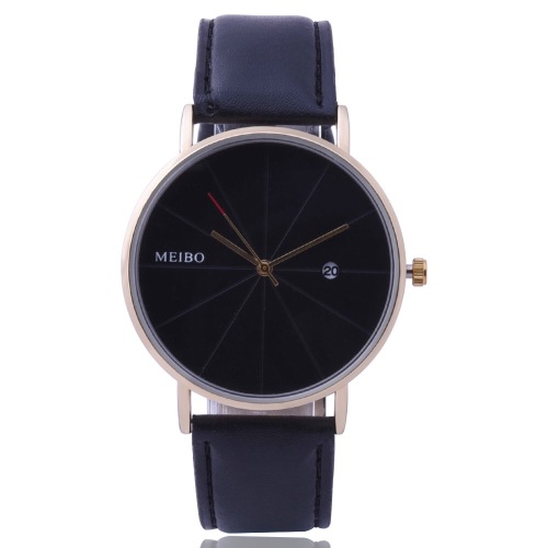 one-piece delivery european and american hot selling unisex belt watch simple scale calendar quartz watch factory direct sales