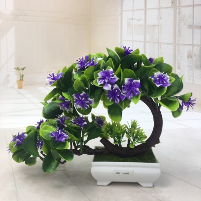 Mini simulation bonsai flower small pot manufacturers direct simulation of flower plants