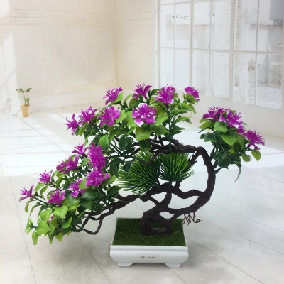 Mini simulation bonsai flower small pot manufacturers direct simulation of flower plants