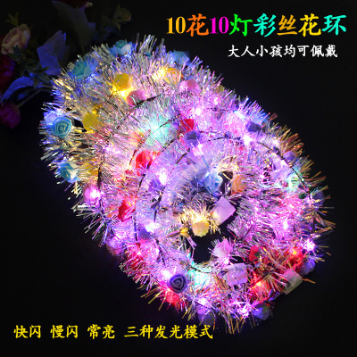 Nimble gold Garland led Luminous Headwear flashing band rattan tourist attraction hot wholesale club