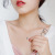 Fresh Azure Crystal Mini Cute Pentagram Small Star S925 Short Silver Necklace Choker Thin Women