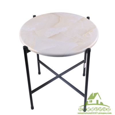 Contracted originality terrazzo tie yi combines table sitting room circular tea table edge, a wooden table