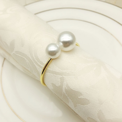 Pearl napkin buckle napkin ring mouth cloth ring hotel supplies mouth cloth ring restaurant table napkin buckle