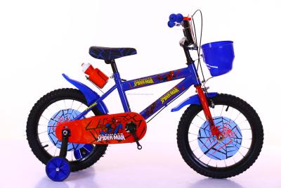 Bike with plastic basket spiderman 121416