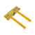 The Disposable razor yellow plastic handle 2 - layer imported stainless steel blade razor holder