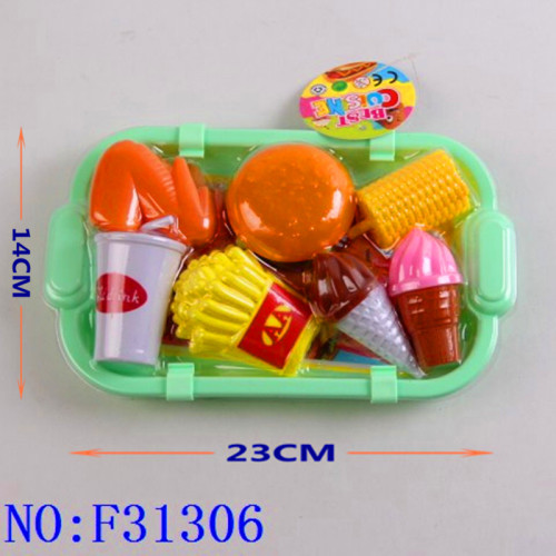 Supermarket Exclusively for Stall Children‘s Toys Wholesale Girls Play House Cutting and Cutting Platter F31306