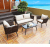 Outdoor furniture sofa balcony outdoor desk chair cane chair sofa combination prevent bask in waterproof furniture