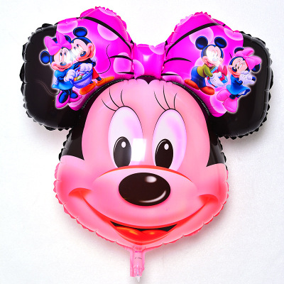 Horn: Foil Balloon Cartoon Animation Decoration Party usually comes from a lovely mouse Aluminum film wholesale