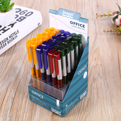 Stylized ballpoint pen with a blue core for students to write office pens