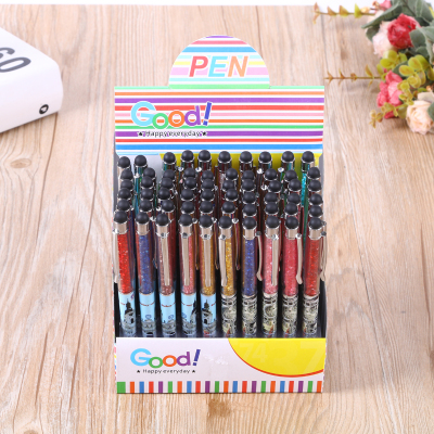 Romantic French pattern decoration writing ballpoint pen multi-color advertising gift atomic pen creative rotation