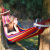 Outdoor Leisure Single Canvas Thickened Hammock with Rope Camping Swing Outdoor Canvas Hammock