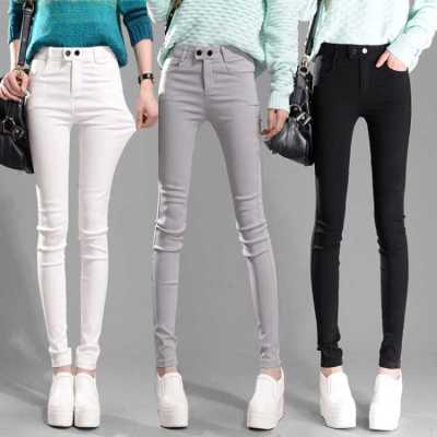 Black leggings for women summer new white long trousers high-waisted tights thin leg pants pencil pants