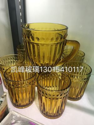 Kaifeng Glass Factory Direct Sales Vintage Wine Glass Cup Set, 7PCs