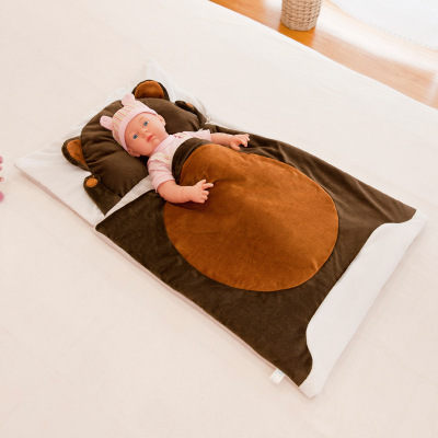 A Cartoon baby sleeping bag anti-kicking go out to bag the mother and child products