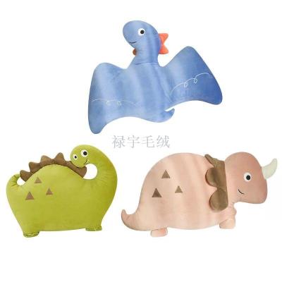 New hot style dinosaur pillow plush toy figure sleeping doll triceratops wing dragon pillow office cushion