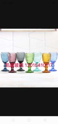 Kaifeng Glass Factory Direct Sales Retro Primary Color Glass Spirits Cup, Mini Wine Glass, Hot Sale