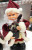 Christmas music electric Santa Claus 10 inches twist colorful robe Santa sachs music old man