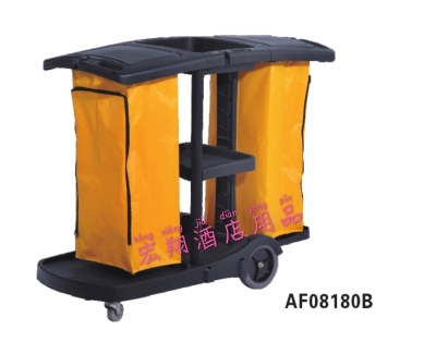 Portable multi-functional cleaning cart with cover hotel hotel room service car hongxiang cleaning car