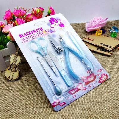 Manicure tools nail clippers set of 6 nail file scissors foot pliers factory