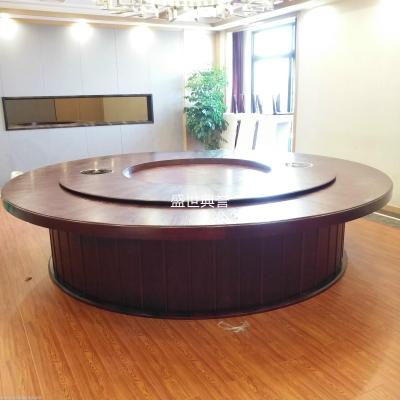 Nanchang international hotel box solid wood electric tables and chairs star hotel restaurant new Chinese electric table