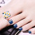 Houndstooth Deep Sea Blue Fake Nails Finished Nail Beauty 24 Pieces Manicure Implement Toenail Comfortable Nail Soft Patch